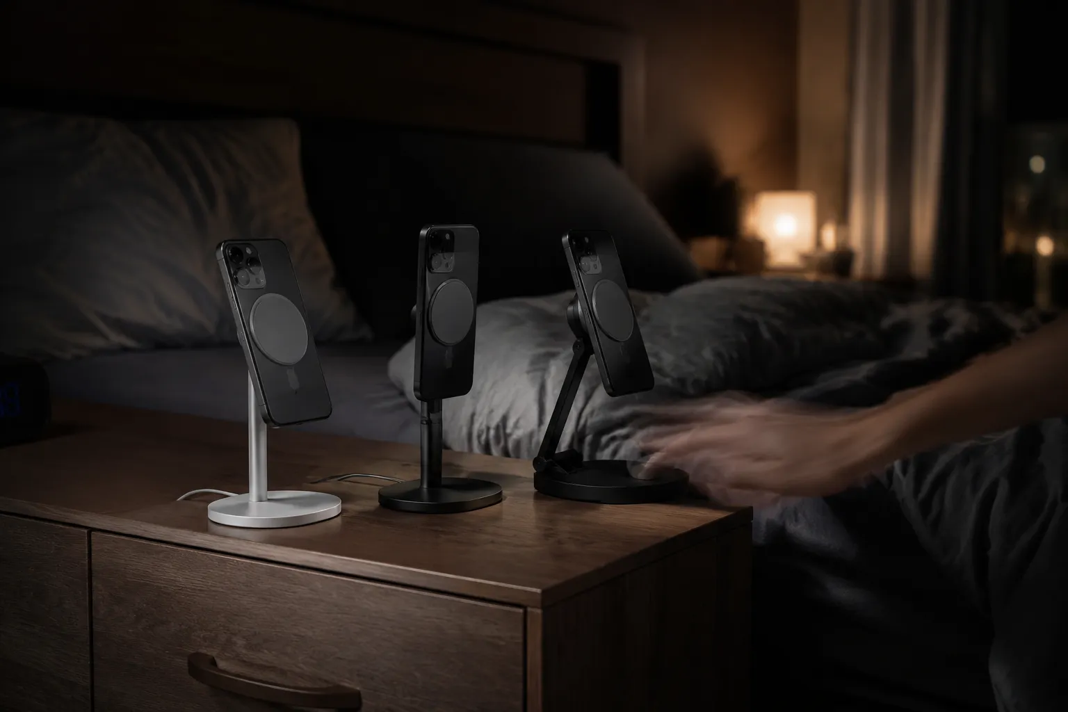 Stability at 3 AM: A Wobble Test on Three Popular MagSafe Bedside Stands