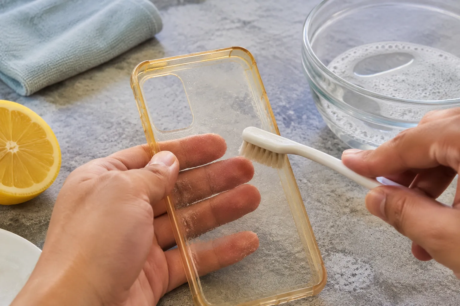 Yellowing No More: A Step-by-Step Clear Case Cleaning Routine